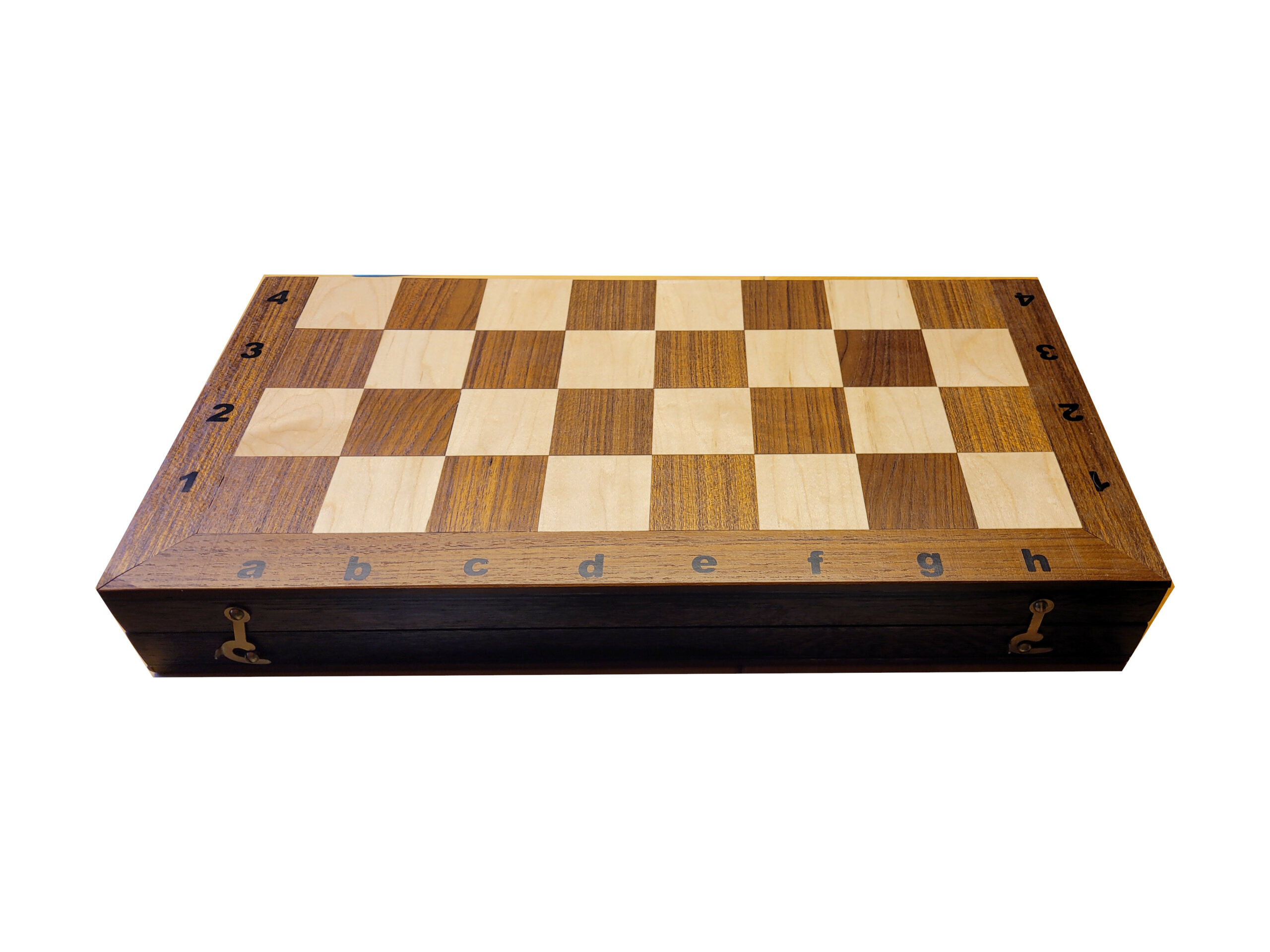 Schackspelets låda ihopfälld